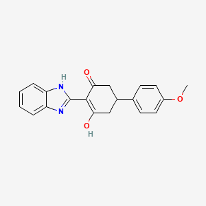 2-(1,3-dihydro-2H-benzimidazol-2-ylidene)-5-(4-methoxyphenyl)cyclohexane-1,3-dione