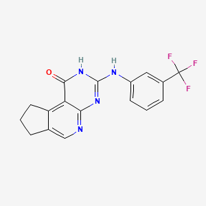 3-{[3-(trifluoromethyl)phenyl]amino}-8,9-dihydro-7H-cyclopenta[4,5]pyrido[2,3-d]pyrimidin-1-ol