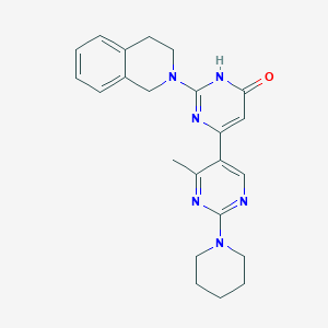 2-[3,4-dihydro-2(1H)-isoquinolinyl]-6-(4-methyl-2-piperidino-5-pyrimidinyl)-4(3H)-pyrimidinone