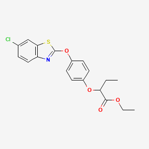 molecular formula C19H18ClNO4S B11188798 Ethyl 2-{4-[(6-chloro-1,3-benzothiazol-2-yl)oxy]phenoxy}butanoate 