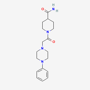 1-[2-(4-Phenylpiperazin-1-yl)acetyl]piperidine-4-carboxamide