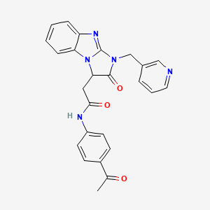 N-(4-acetylphenyl)-2-[2-oxo-1-(pyridin-3-ylmethyl)-2,3-dihydro-1H-imidazo[1,2-a]benzimidazol-3-yl]acetamide