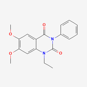 molecular formula C18H18N2O4 B11188838 1-ethyl-6,7-dimethoxy-3-phenylquinazoline-2,4(1H,3H)-dione 