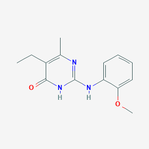 molecular formula C14H17N3O2 B11188845 5-ethyl-2-[(2-methoxyphenyl)amino]-6-methylpyrimidin-4(3H)-one 