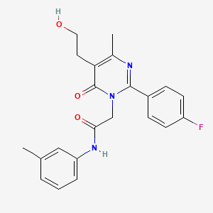 2-[2-(4-fluorophenyl)-5-(2-hydroxyethyl)-4-methyl-6-oxopyrimidin-1(6H)-yl]-N-(3-methylphenyl)acetamide