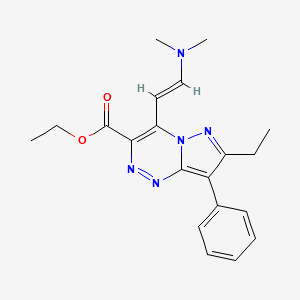 molecular formula C20H23N5O2 B11188852 ethyl 4-[(E)-2-(dimethylamino)ethenyl]-7-ethyl-8-phenylpyrazolo[5,1-c][1,2,4]triazine-3-carboxylate 