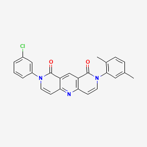 molecular formula C25H18ClN3O2 B11188953 2-(3-chlorophenyl)-8-(2,5-dimethylphenyl)pyrido[4,3-b][1,6]naphthyridine-1,9(2H,8H)-dione 