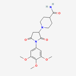 1-(2,5-Dioxo-1-(3,4,5-trimethoxyphenyl)pyrrolidin-3-yl)piperidine-4-carboxamide