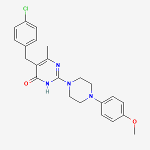 molecular formula C23H25ClN4O2 B11188964 5-(4-chlorobenzyl)-2-[4-(4-methoxyphenyl)piperazin-1-yl]-6-methylpyrimidin-4(3H)-one 