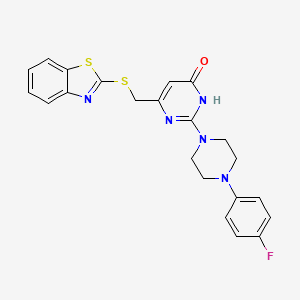 6-[(1,3-benzothiazol-2-ylsulfanyl)methyl]-2-[4-(4-fluorophenyl)piperazin-1-yl]pyrimidin-4(3H)-one