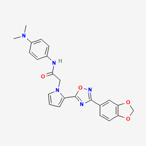 2-{2-[3-(1,3-benzodioxol-5-yl)-1,2,4-oxadiazol-5-yl]-1H-pyrrol-1-yl}-N-[4-(dimethylamino)phenyl]acetamide