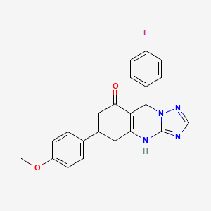 9-(4-fluorophenyl)-6-(4-methoxyphenyl)-5,6,7,9-tetrahydro[1,2,4]triazolo[5,1-b]quinazolin-8(4H)-one