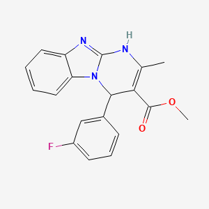 Methyl 4-(3-fluorophenyl)-2-methyl-1,4-dihydropyrimido[1,2-a]benzimidazole-3-carboxylate