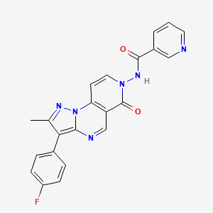 N-[3-(4-fluorophenyl)-2-methyl-6-oxopyrazolo[1,5-a]pyrido[3,4-e]pyrimidin-7(6H)-yl]nicotinamide