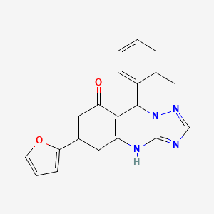 6-(furan-2-yl)-9-(2-methylphenyl)-5,6,7,9-tetrahydro[1,2,4]triazolo[5,1-b]quinazolin-8(4H)-one