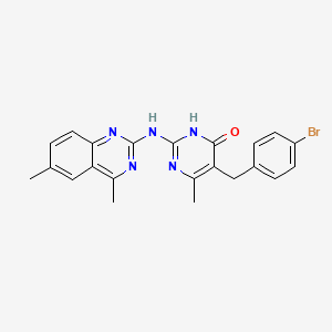 5-(4-bromobenzyl)-2-[(4,6-dimethylquinazolin-2-yl)amino]-6-methylpyrimidin-4(3H)-one