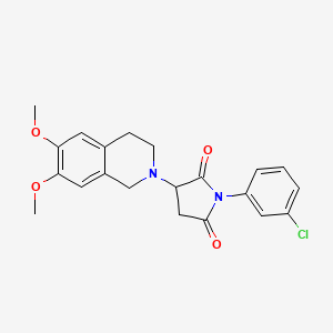 1-(3-chlorophenyl)-3-(6,7-dimethoxy-3,4-dihydroisoquinolin-2(1H)-yl)pyrrolidine-2,5-dione