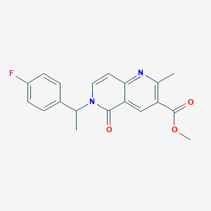 Methyl 6-[1-(4-fluorophenyl)ethyl]-2-methyl-5-oxo-5,6-dihydro-1,6-naphthyridine-3-carboxylate