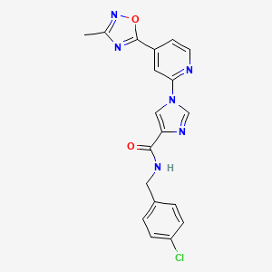 N-(4-chlorobenzyl)-1-[4-(3-methyl-1,2,4-oxadiazol-5-yl)pyridin-2-yl]-1H-imidazole-4-carboxamide