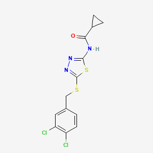 N-(5-((3,4-dichlorobenzyl)thio)-1,3,4-thiadiazol-2-yl)cyclopropanecarboxamide