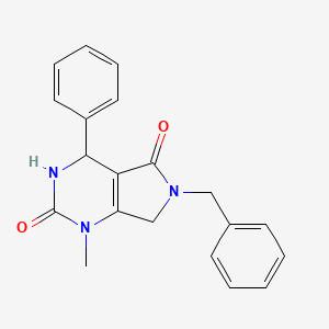 molecular formula C20H19N3O2 B11189181 6-benzyl-1-methyl-4-phenyl-3,4,6,7-tetrahydro-1H-pyrrolo[3,4-d]pyrimidine-2,5-dione 