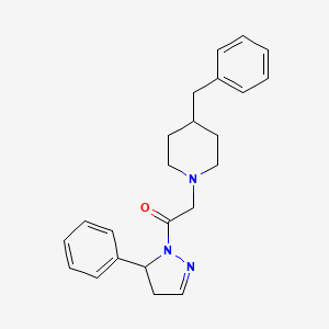 2-(4-benzylpiperidin-1-yl)-1-(5-phenyl-4,5-dihydro-1H-pyrazol-1-yl)ethanone