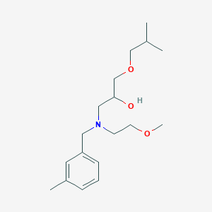 molecular formula C18H31NO3 B11189221 [2-Hydroxy-3-(2-methylpropoxy)propyl](2-methoxyethyl)[(3-methylphenyl)methyl]amine CAS No. 1016795-08-6