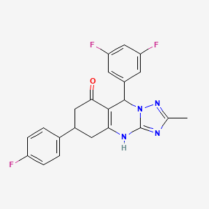 9-(3,5-difluorophenyl)-6-(4-fluorophenyl)-2-methyl-5,6,7,9-tetrahydro[1,2,4]triazolo[5,1-b]quinazolin-8(4H)-one