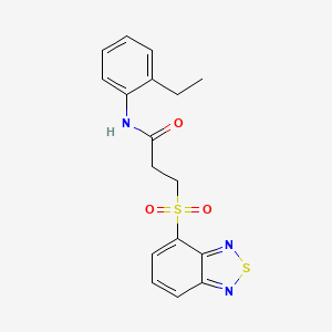 3-(2,1,3-Benzothiadiazole-4-sulfonyl)-N-(2-ethylphenyl)propanamide