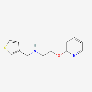 molecular formula C12H14N2OS B11189285 N-[2-(2-pyridinyloxy)ethyl]-N-(3-thienylmethyl)amine 