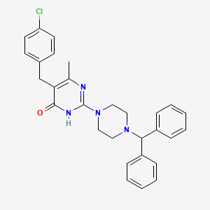 5-(4-chlorobenzyl)-2-[4-(diphenylmethyl)piperazin-1-yl]-6-methylpyrimidin-4(3H)-one