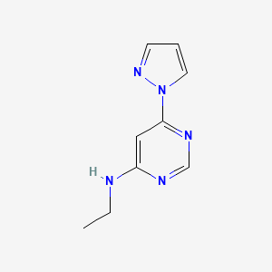 molecular formula C9H11N5 B11189291 N-ethyl-6-(1H-pyrazol-1-yl)pyrimidin-4-amine 