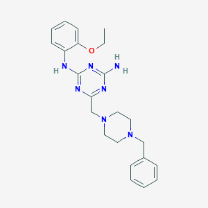 6-[(4-benzylpiperazin-1-yl)methyl]-N-(2-ethoxyphenyl)-1,3,5-triazine-2,4-diamine