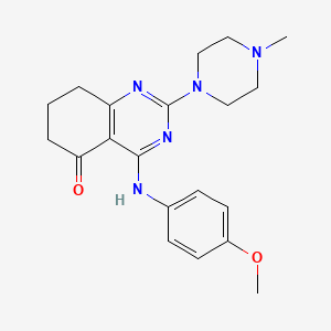 4-[(4-methoxyphenyl)amino]-2-(4-methylpiperazin-1-yl)-7,8-dihydroquinazolin-5(6H)-one