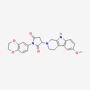 1-(2,3-dihydro-1,4-benzodioxin-6-yl)-3-(6-methoxy-1,3,4,9-tetrahydro-2H-beta-carbolin-2-yl)pyrrolidine-2,5-dione