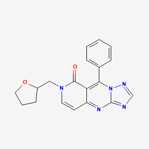 9-phenyl-7-(tetrahydrofuran-2-ylmethyl)pyrido[4,3-d][1,2,4]triazolo[1,5-a]pyrimidin-8(7H)-one