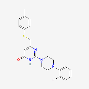 2-[4-(2-fluorophenyl)piperazin-1-yl]-6-{[(4-methylphenyl)sulfanyl]methyl}pyrimidin-4(3H)-one