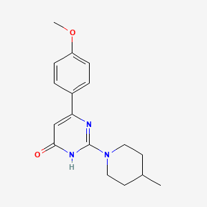 molecular formula C17H21N3O2 B11189372 6-(4-methoxyphenyl)-2-(4-methylpiperidin-1-yl)pyrimidin-4(3H)-one 