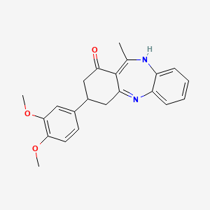 3-(3,4-dimethoxyphenyl)-11-methyl-2,3,4,5-tetrahydro-1H-dibenzo[b,e][1,4]diazepin-1-one