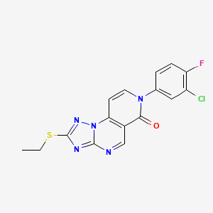 7-(3-chloro-4-fluorophenyl)-2-(ethylsulfanyl)pyrido[3,4-e][1,2,4]triazolo[1,5-a]pyrimidin-6(7H)-one