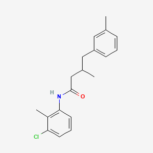 molecular formula C19H22ClNO B11189450 N-(3-chloro-2-methylphenyl)-3-methyl-4-(3-methylphenyl)butanamide 