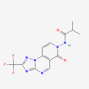 2-methyl-N-[6-oxo-2-(trifluoromethyl)pyrido[3,4-e][1,2,4]triazolo[1,5-a]pyrimidin-7(6H)-yl]propanamide