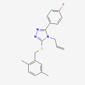 3-{[(2,5-dimethylphenyl)methyl]sulfanyl}-5-(4-fluorophenyl)-4-(prop-2-en-1-yl)-4H-1,2,4-triazole