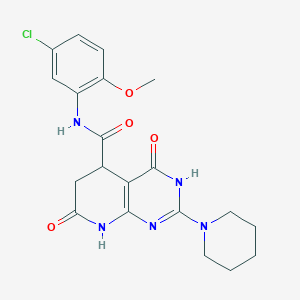 N-(5-chloro-2-methoxyphenyl)-4-hydroxy-7-oxo-2-(piperidin-1-yl)-5,6,7,8-tetrahydropyrido[2,3-d]pyrimidine-5-carboxamide