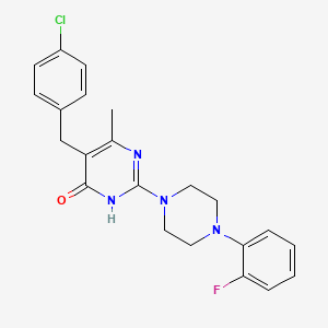 molecular formula C22H22ClFN4O B11189573 5-(4-chlorobenzyl)-2-[4-(2-fluorophenyl)piperazin-1-yl]-6-methylpyrimidin-4(3H)-one 