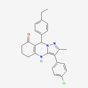 3-(4-chlorophenyl)-9-(4-ethylphenyl)-2-methyl-5,6,7,9-tetrahydropyrazolo[5,1-b]quinazolin-8(4H)-one