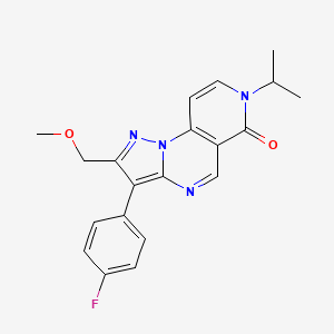 3-(4-fluorophenyl)-7-isopropyl-2-(methoxymethyl)pyrazolo[1,5-a]pyrido[3,4-e]pyrimidin-6(7H)-one