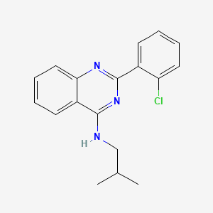 molecular formula C18H18ClN3 B11189591 2-(2-chlorophenyl)-N-(2-methylpropyl)quinazolin-4-amine 