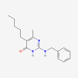 molecular formula C17H23N3O B11189599 2-(benzylamino)-6-methyl-5-pentyl-4(3H)-pyrimidinone 