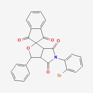 molecular formula C26H16BrNO5 B11189613 5-(2-bromophenyl)-3-phenyl-3a,6a-dihydrospiro[furo[3,4-c]pyrrole-1,2'-indene]-1',3',4,6(3H,5H)-tetrone 